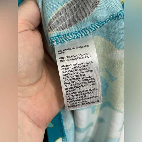 Chicos Tropical Bateau Pima Cotton Tee Shirt - Picture 10 of 13